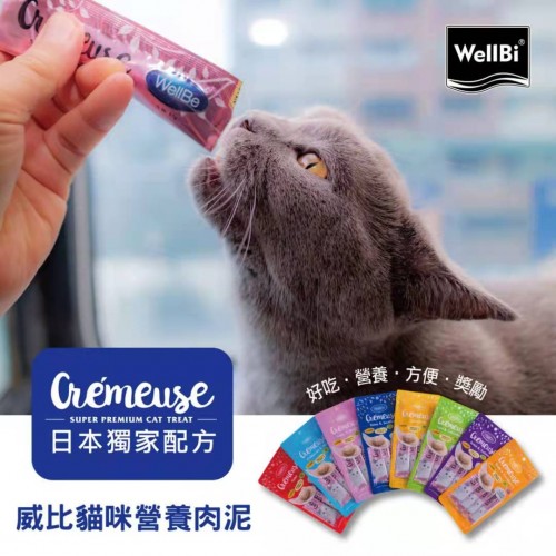 台灣 WellBi 威比 日本獨家配方貓咪零食 營養肉泥 15g/條 6種口味 
