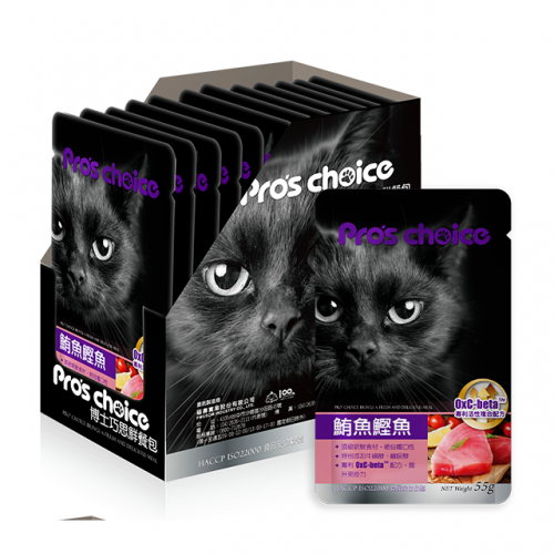 Pro's Choice 貓食鮮餐包-吞拿魚+鰹魚 55g