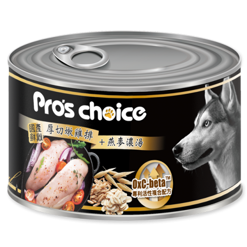 Pro's Choice 氣冷雞排犬罐-厚切嫩雞排+燕麥濃湯 165g